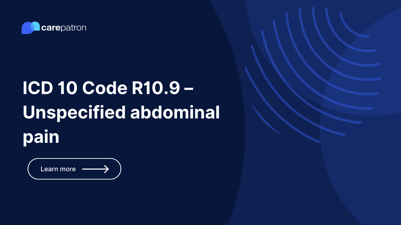 R10.9 Unspecified abdominal pain ICD10CM